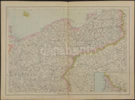 Deutsches Reich Blatt 2., Hartlebens Verlag, kis szakadással, 38×51 cm