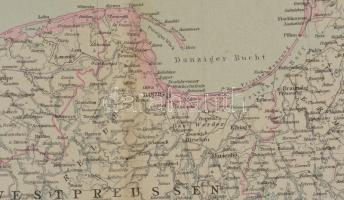 Deutsches Reich Blatt 2., Hartlebens Verlag, kis szakadással, 38×51 cm