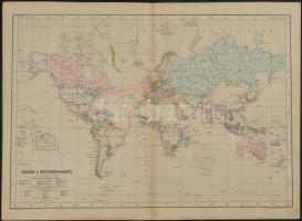 Kolonial & Weltverkehrskarte, 1:85 000 000, Hartleben's Verlag, 38×52 cm