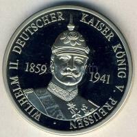 NSZK / Magánkiadás 1991. "II. Vilmos császár" újezüst emlékveret T:PP tanúsítvánnyal