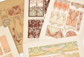 cca 1900-1910 Dekorative Vorbilder, 20 db szecessziós, historizáló és egyéb ornamentikával, illusztr...