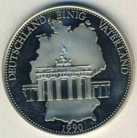 NSZK / Magánkiadás 1990. "Német Egység" újezüst emlékérem T:PP