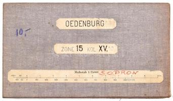 Sopron és környékének katonai térképe, Zone 15 Kol. XV., 1:75 000, vászontérkép, 39×51 cm