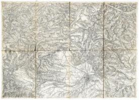 Nagyszeben és környékének katonai térképe, Zone 22 Col. XXX., 1:75 000, vászontérkép, 38×53 cm