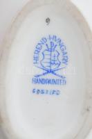 Herendi indiaisara kos mintás óriás, tojás bonbonier, kézzel festett, jelzett, hibátlan, 11,5x8cm