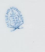 Herendi Viktória mintás bonbonier, kézzel festett, jelzett, apró kopásokkal, 11x85cm