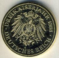 NSZK / Magánkiadás DN "I. Vilmos császár" aranyozott emlékveret T:1