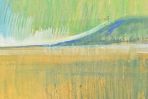 Egry József jelzéssel: Balaton. Pasztell, papír. Kartonra kasírozva. megvetemedve. 42x60 cm