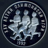 Bulgária 1990. 25L Ag "Olimpia-síelés" T:PP