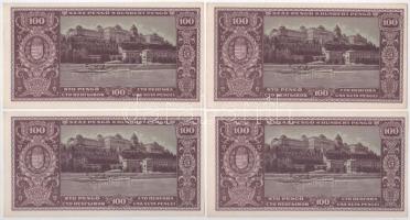 1945. 100P (4x) "E 321 021218-021221" sorszámkövetők T:I-,II kis folt
Adamo P18