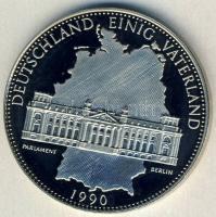 NSZK / Magánkiadás 1990. "40 éves az NSZK" újezüst emlékérem T:PP