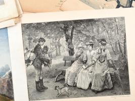 20 db fametszet (közte 4 színes), vegyes állapotban, 40x30 cm körüli méretben