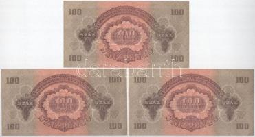 1944. 100P (7x) "A Vöröshadsereg Parancsnoksága", "EB 519474-519480" sorszámköve...