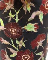 Zsolnay Jubileumi (150), dísz váza. Több tüzű. Ökörvér és eozin mázakkal. Jelzett. 871/0/2064. Mrs. ...