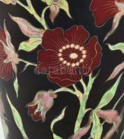 Zsolnay Jubileumi (150), dísz váza. Több tüzű. Ökörvér és eozin mázakkal. Jelzett. 871/0/2064. Mrs. ...