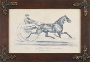 A. Goldsmiths b.g. Driver, by Volunteer. Nyomat, papír. Fémveretes, üvegezett fa keretben, 38x25 cm (külső méret: 47,5x34 cm)