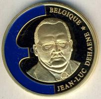 Belgium / Magánkiadás 1998. "Jean-Luc Dehaene" aranyozott bicolor emlékérem T:PP