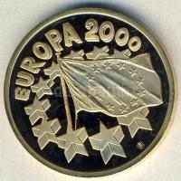 2000. Európa / Magánkiadás kisalakú aranyozott bicolor emlékérem T:PP