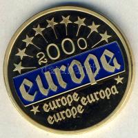 2000. Európa / Magánkiadás kisalakú aranyozott bicolor emlékérem T:PP