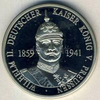 NSZK / Magánkiadás 1991. "II. Vilmos császár" újezüst emlékveret T:PP