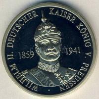 NSZK / Magánkiadás 1991. "II. Vilmos császár" újezüst emlékveret T:PP