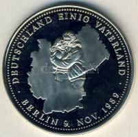 NSZK / Magánkiadás 1990. "Német Egység" újezüst emlékérem T:PP