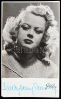 Buttkay Emmy (1911-1957) színésznő aláírása az őt ábrázoló fotólapon