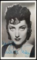 Lukács Margit (1914-2002) színésznő aláírása az őt ábrázoló fotólapon
