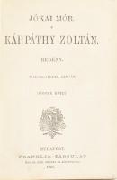 Jókai Mór: Kárpáthy Zoltán. I-IV. kötet Kiadói kopott egészvászon kötésben