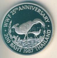 Thaiföld 1987. 200B Ag "25 éves a WWF" T:PP