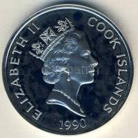 Cook-szigetek 1990. 50$ Ag "Amerika 500 éve-inka herceg" T:PP