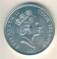 Cook-szigetek 1990. 50$ Ag "Amerika 500 éve-Abraham Lincoln" T:PP