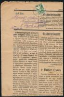 1929 Zsilvölgyi Napló, 1929 jun 29., hajtott, okmánybélyeggel, pecséttel, 4 p.