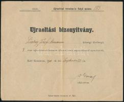 cca 1898-1920 3 db komáromi fejléces okmány