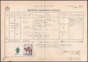 Kb. 32 db anyakönyvi kivonat és halotti értesítő