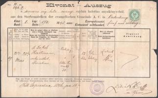 Kb. 32 db anyakönyvi kivonat és halotti értesítő