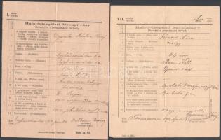 Kb. 32 db anyakönyvi kivonat és halotti értesítő