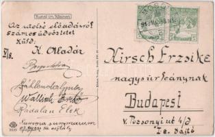 1918 Kunst im Kleinen. Handgemalt / hand-painted landscape art postcard (fl)