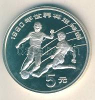 Kína 1989. 5Y Ag "Labdarúgás" T:PP