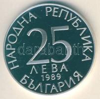 Bulgária 1989. 25L Ag "Labdarúgás" T:PP