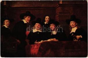 1916 De Staalmeesters / Syndics of the Drapers Guild. W. de Haan Serie Z. s: Rembrandt (EK)