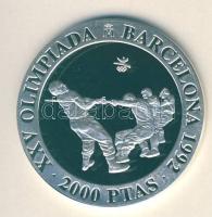 Spanyolország 1992. 2000P Ag "Olimpia-kötélhúzás" T:PP
