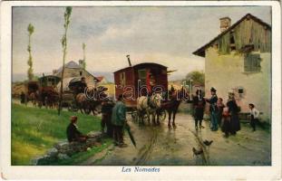 Les Nomades / Gypsy folklore, caravan (EK)