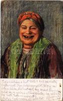 1916 Polish folklore art postcard (EK)