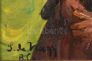 Gyügyei Nagy Zsigmond (1872 - 1932) : Piros főkötős hölgy. Olaj, kartonra kasírozott vászon. Jelezve...