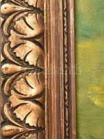 Gyügyei Nagy Zsigmond (1872 - 1932) : Piros főkötős hölgy. Olaj, kartonra kasírozott vászon. Jelezve...