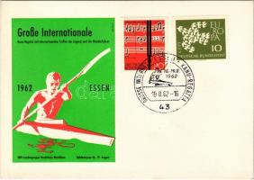 Große Internationale Kanu-Regatta mit internationalem Treffen der Jugend und der Wanderfahrer 1962 Essen / International Canoe Regatta 1962 Essen + So. Stpl.
