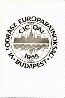 1965 IV. Fodrász Európabajnokság Budapest. Képzőművészeti Alap Kiadóvállalat + So. Stpl.