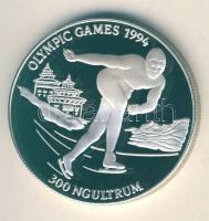 Bhután 1992. 300N Ag "Téli olimpia-gyorskorcsolya" T:PP