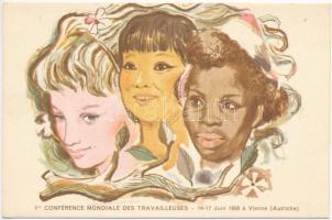 1re Conférence Mondiale des Travailleuses. 14-17 Juin 1956 a Vienne (Autriche) / 1st World Conference of Working Women 1956 Vienna (Austria)